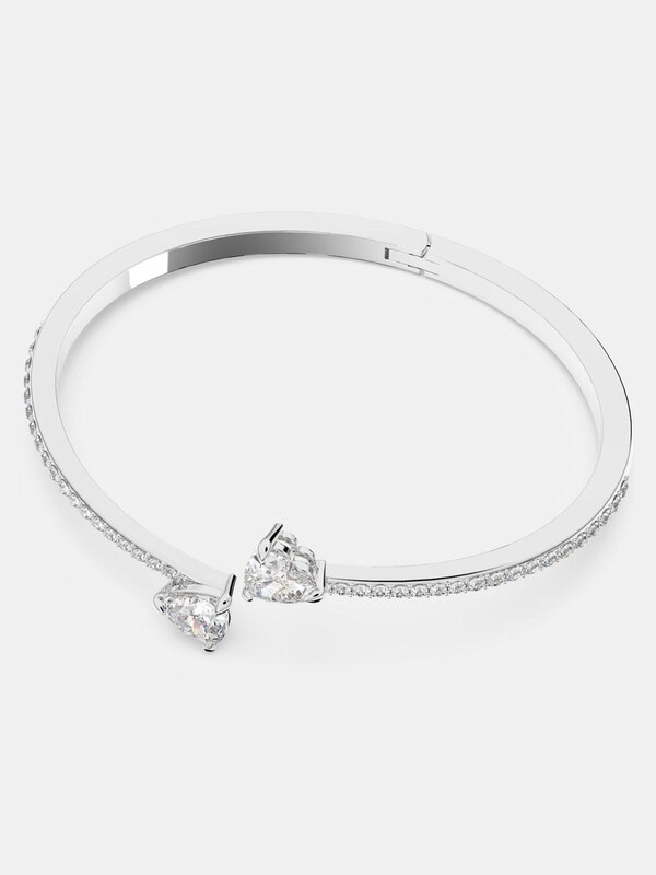 Seraphine Swarovski Silver Gold Tone Mixed Cut Mesmera Bangle