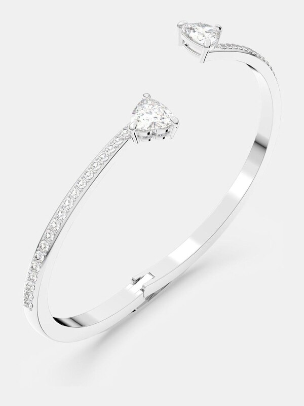 Seraphine Swarovski Silver Gold Tone Mixed Cut Mesmera Bangle