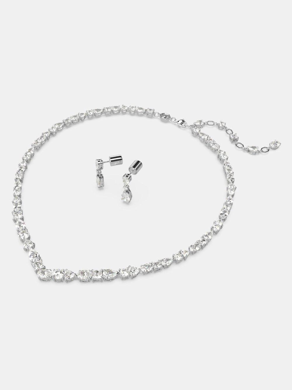 seraphine Swarovski Silver Mesmera Mixed Cuts Rhodium Plated Jewellery Set