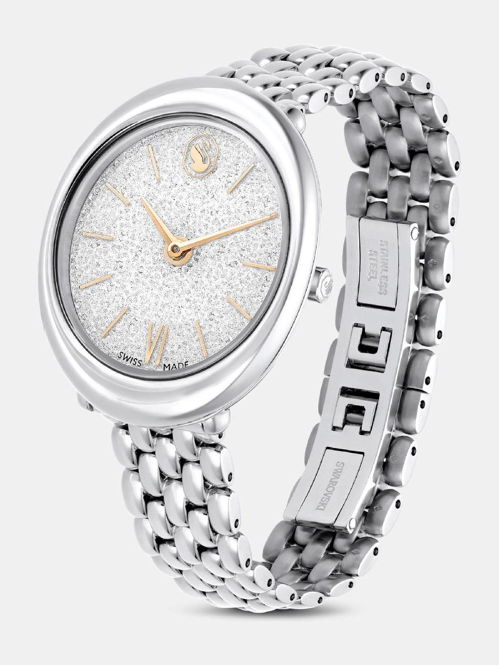 seraphine Swarovski Silver Swiss Made Stainless Steel Metal Bracelet Imber Watch