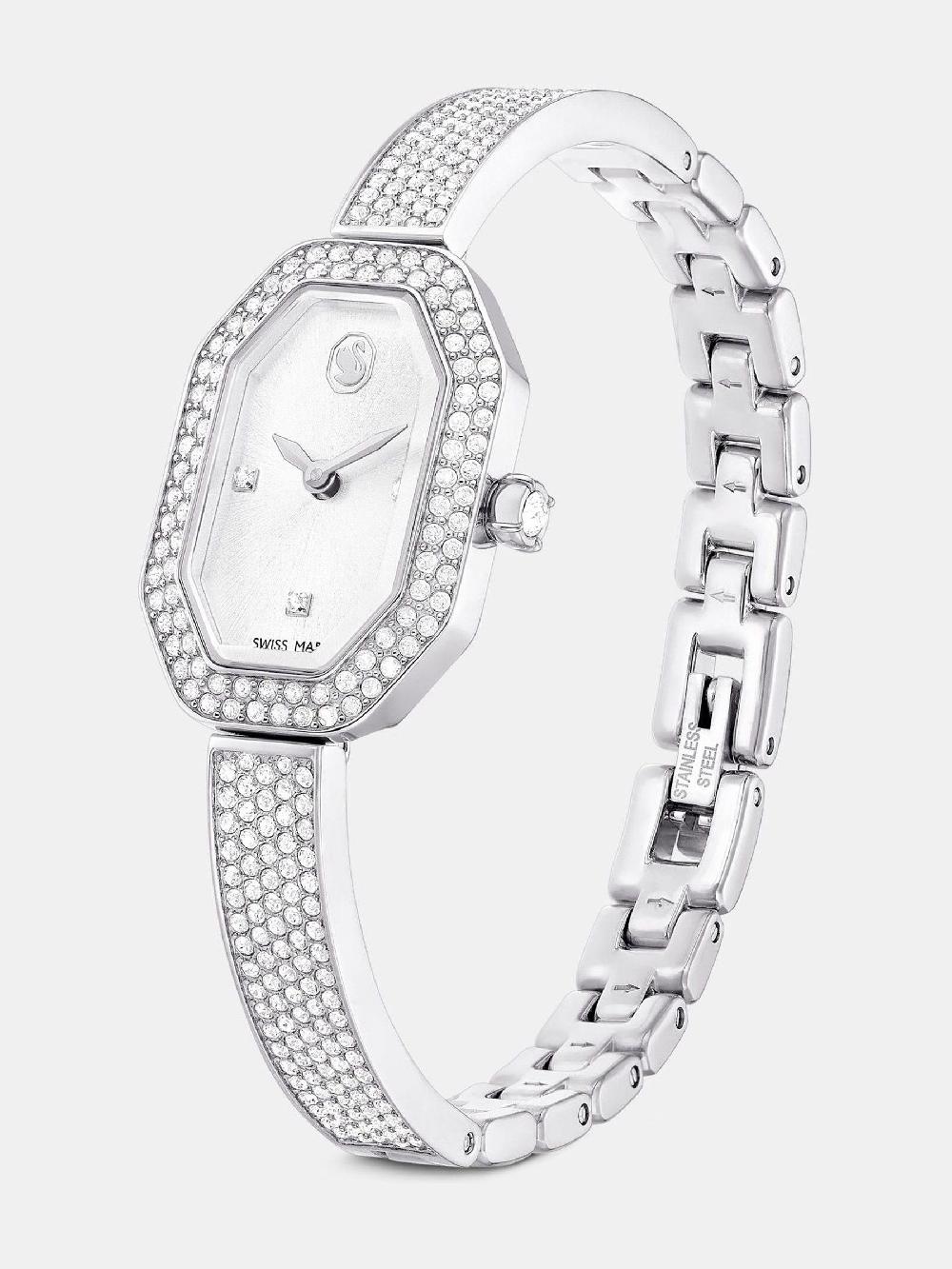 seraphine Swarovski Silver Swiss Made Stainless Steel Metal Bracelet Dextera Watch