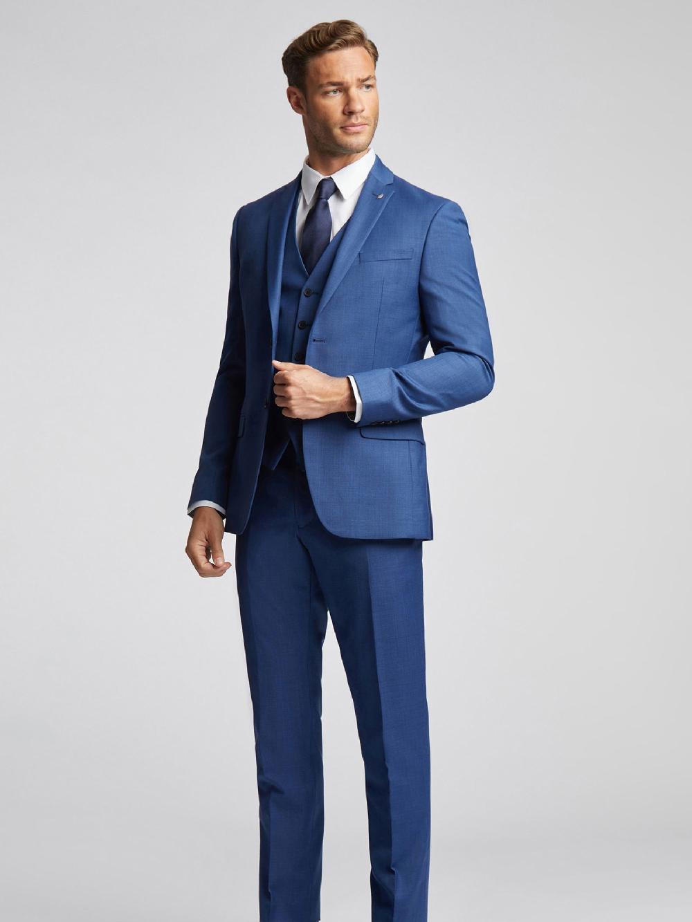 seraphine Ted Baker Blue Slim Jacket Forbe Sharkskin