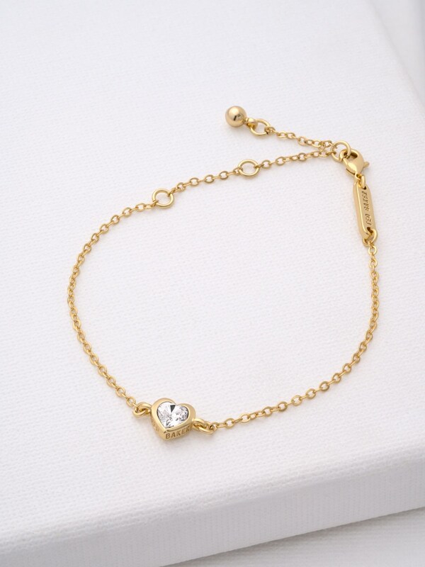 Seraphine Ted Baker Gold Tone HANSAA: Crystal Heart Adjustable Bracelet