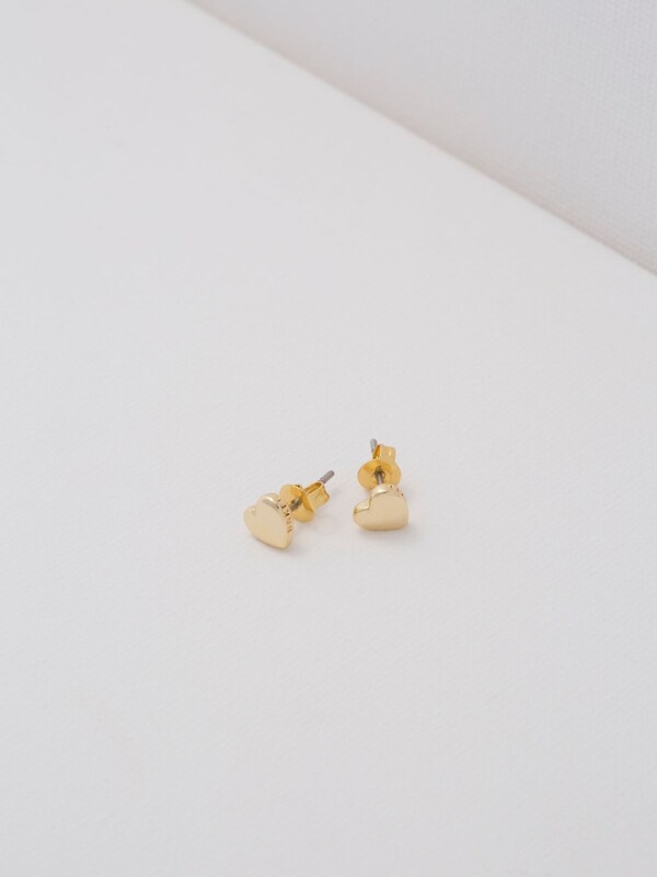 Seraphine Ted Baker Gold Tone HARLY: Tiny Heart Stud Earrings