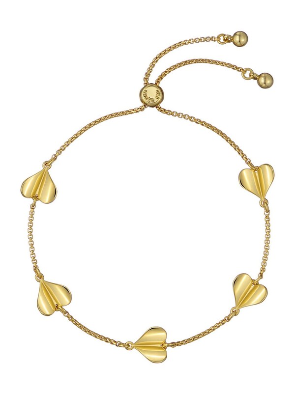 Seraphine Ted Baker Gold Tone HEDRA Flutter Heart Adjustable Bracelet