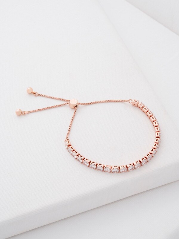 seraphine Ted Baker Gold Tone Melrah: Icon Crystal Slider Bracelet Clear Crystal