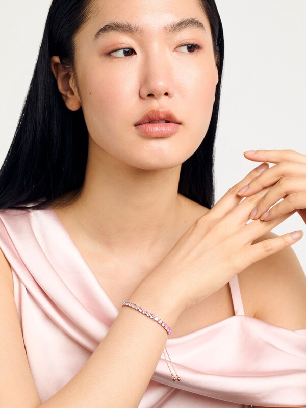 Seraphine Ted Baker Gold Tone/Red Tone Melrah: Icon Crystal Slider Bracelet Clear Crystal