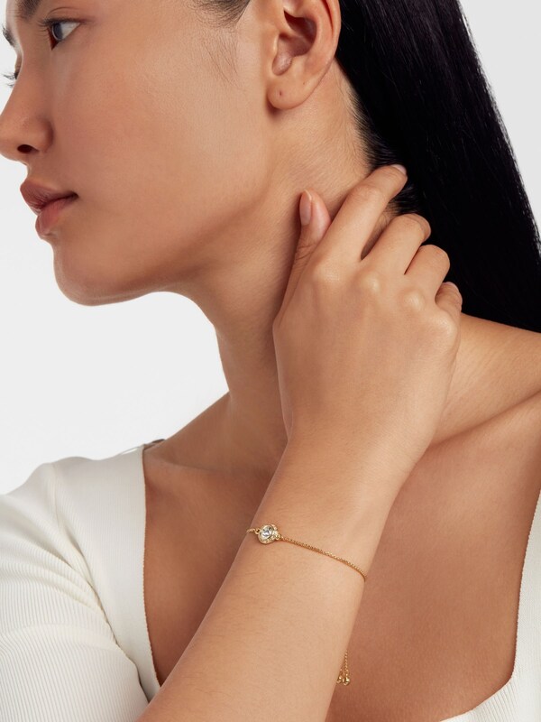 Seraphine Ted Baker Gold Tone SOLETA: Solitaire Sparkle Crystal Adjustable Bracelet