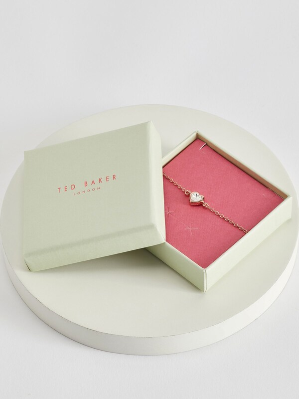 Seraphine Ted Baker Rose Gold Tone HANSAA: Crystal Heart Adjustable Bracelet