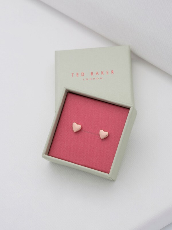 Seraphine Ted Baker Rose Gold Tone HARLY: Tiny Heart Stud Earrings