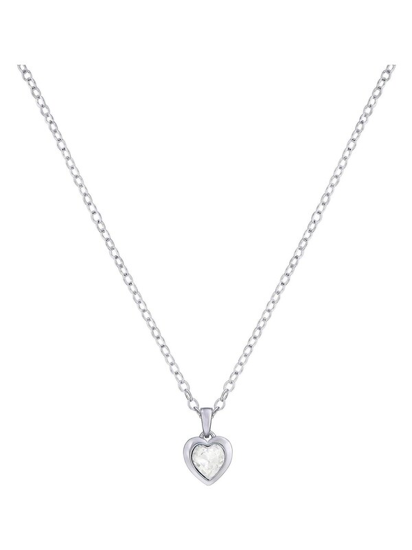 seraphine Ted Baker Silver Tone HANNELA: Crystal Heart Pendant Necklace