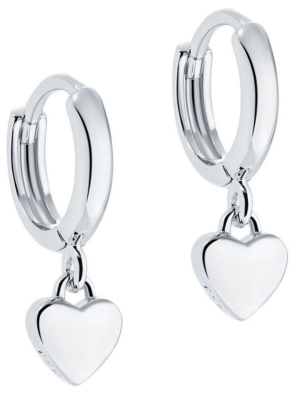 Seraphine Ted Baker Silver Tone HARRYE: Tiny Heart Huggie Earrings