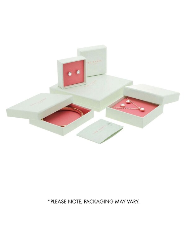 Seraphine Ted Baker Silver Tone HARRYE: Tiny Heart Huggie Earrings