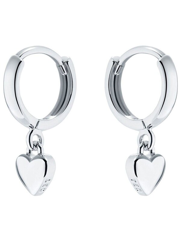 seraphine Ted Baker Silver Tone HARRYE: Tiny Heart Huggie Earrings