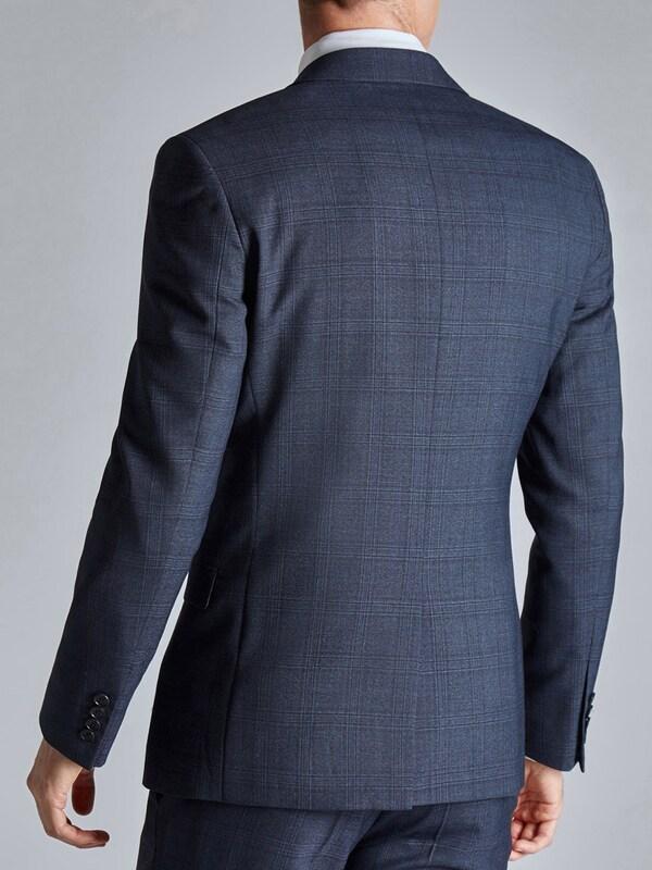 Seraphine Ted Baker Tailoring Blue Ara Textured Check Slim Fit Jacket