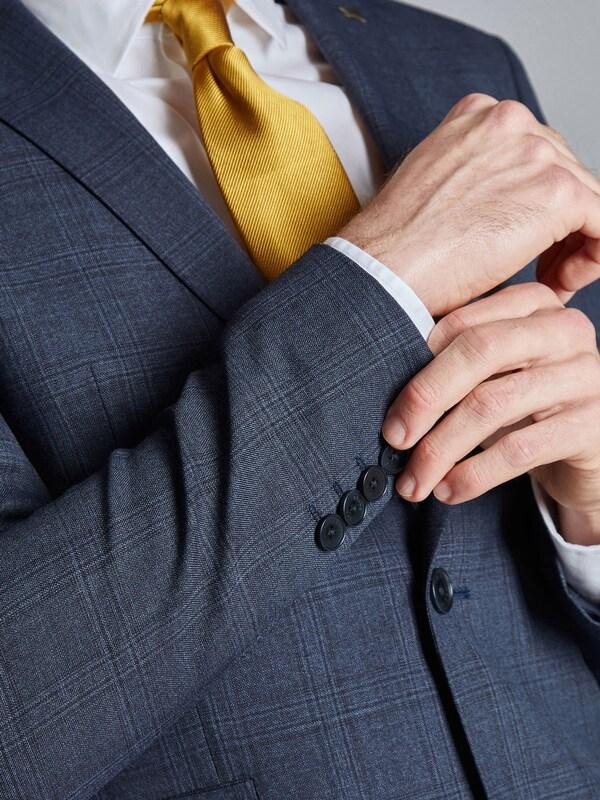 Seraphine Ted Baker Tailoring Blue Ara Textured Check Slim Fit Jacket