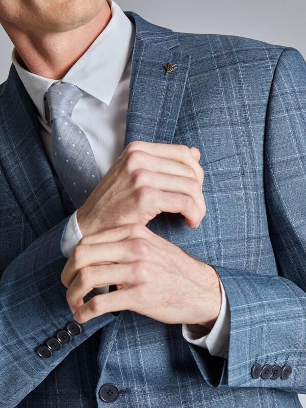 Seraphine Ted Baker Tailoring Large Blue Alder Check Slim Fit Jacket