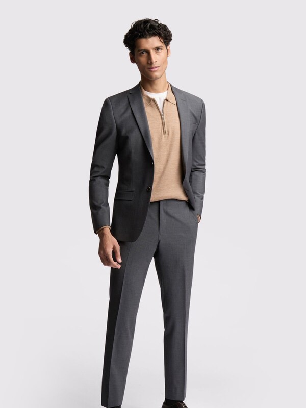 Seraphine Ted Baker Tailoring Prem Charcoal Grey Panama Slim Suit Jacket