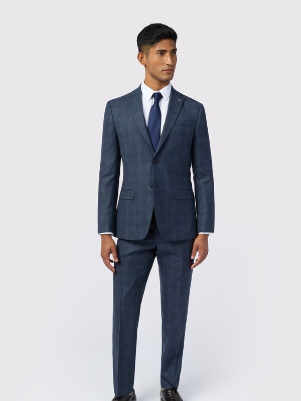 Seraphine Ted Baker Tailoring Slim Blue Byrne Plum Check Jacket