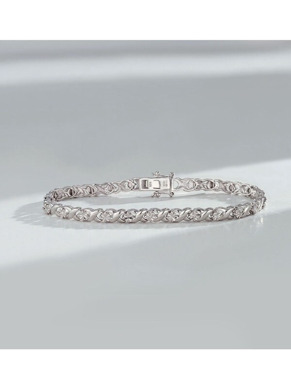 Seraphine The Diamond Store 925 Silver 0.05ct Diamond Kisses Bracelet