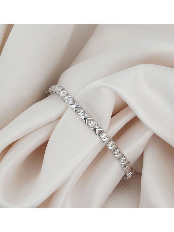 Seraphine The Diamond Store 925 Silver 0.05ct Diamond Kisses Bracelet