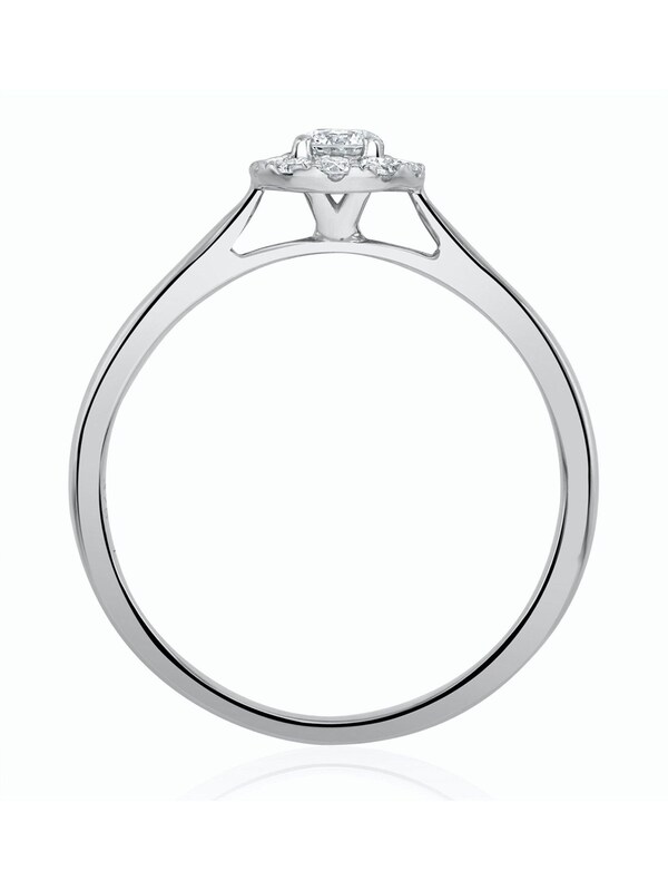 Seraphine The Diamond Store 9K White 0.25ct H/Si Lab Diamond Halo Engagement Ring