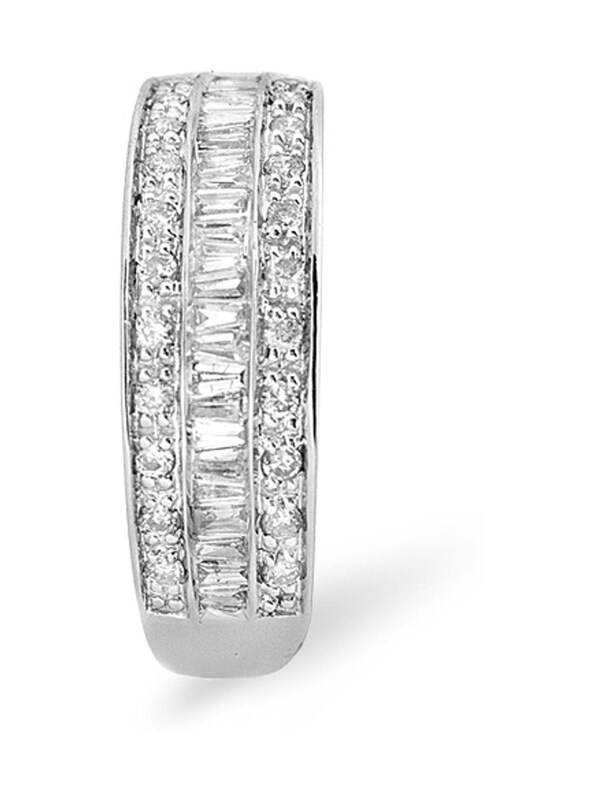 Seraphine The Diamond Store 9K White Gold 0.22ct Baguette Diamond Eternity Ring