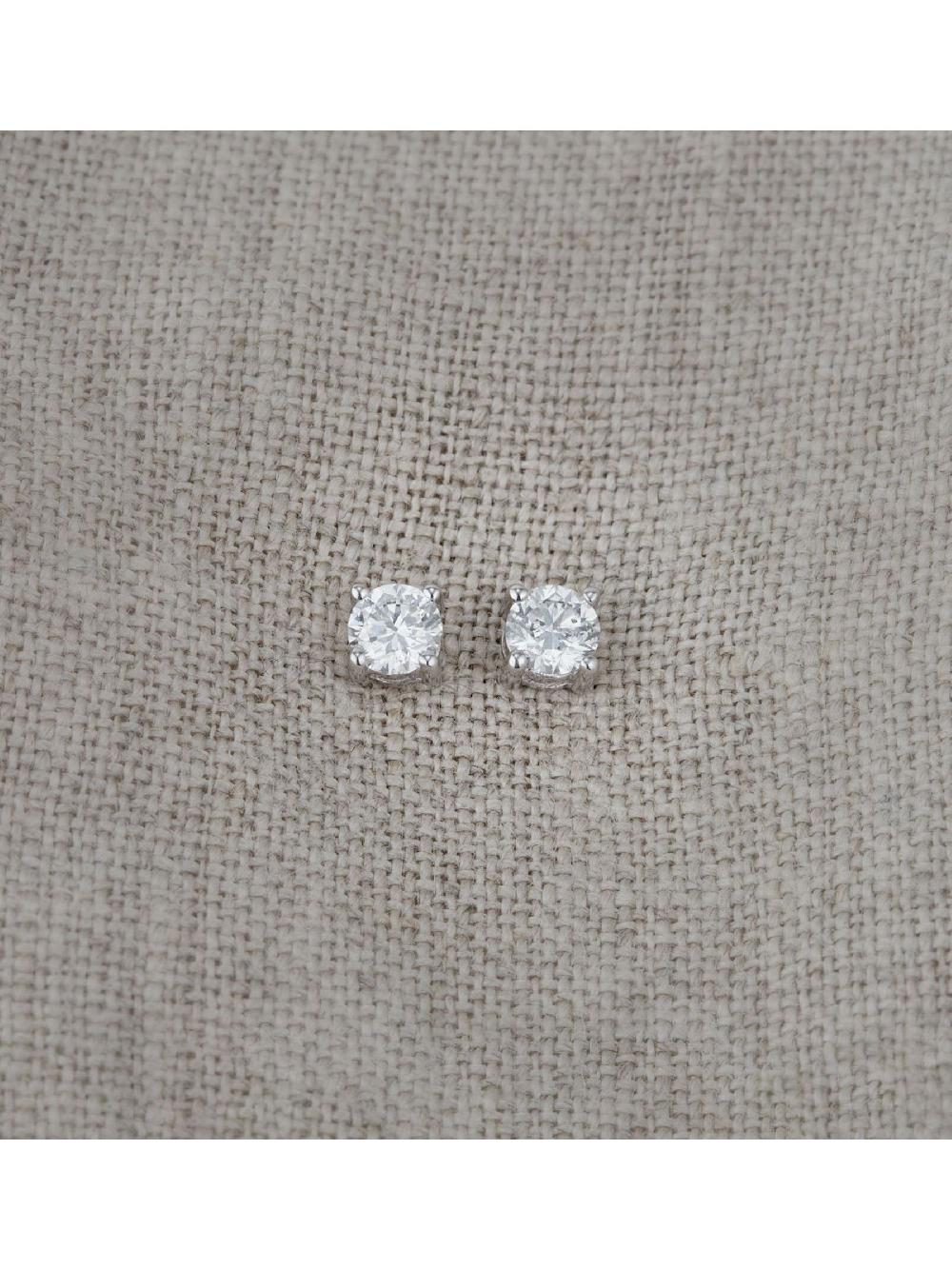 seraphine The Diamond Store 9K White Gold 0.50ct H/Si Quality Lab Diamond Stud Earrings - 4.2mm