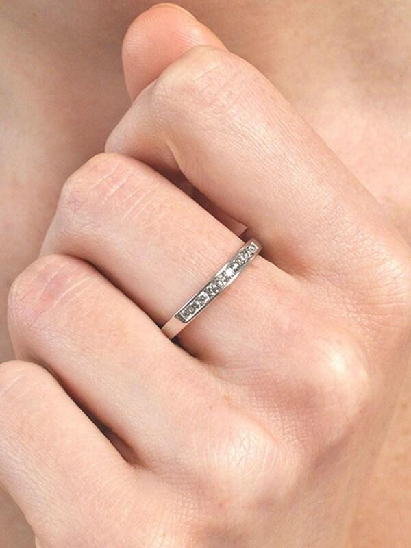 Seraphine The Diamond Store 9K White Gold Channel Set 0.25ct Lab Diamond Rae Half Eternity Ring