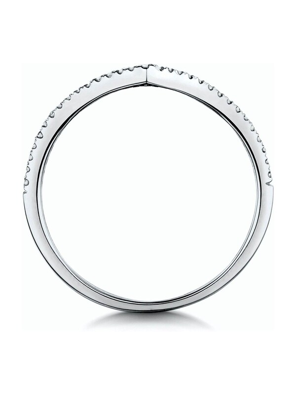 Seraphine The Diamond Store 9K White Gold Stellato Collection 0.12ct Diamond Wishbone Ring