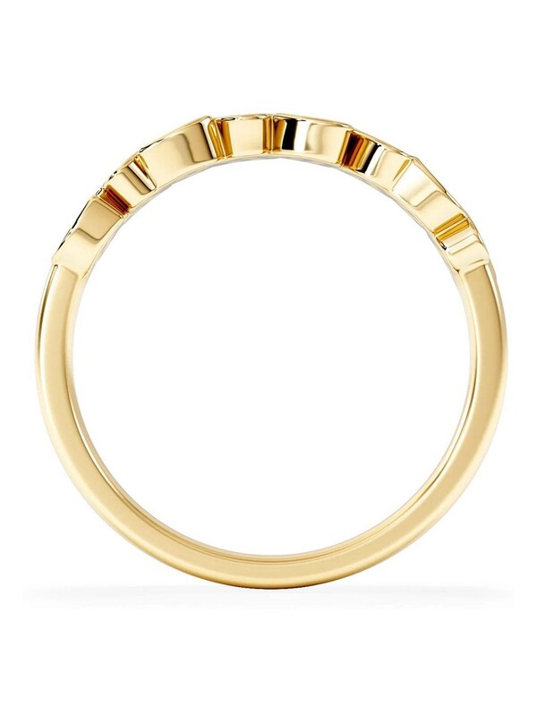 Seraphine The Diamond Store Gold Heart Half Eternity Ring Lab Diamond 0.11ct In 18K Gold Vermeil