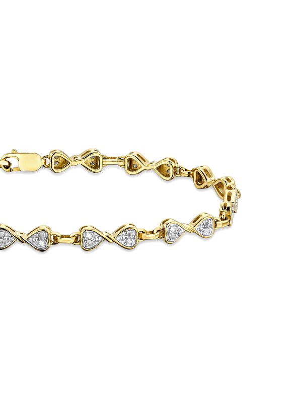 Seraphine The Diamond Store White 0.25ct Diamond Heart Bracelet Set
