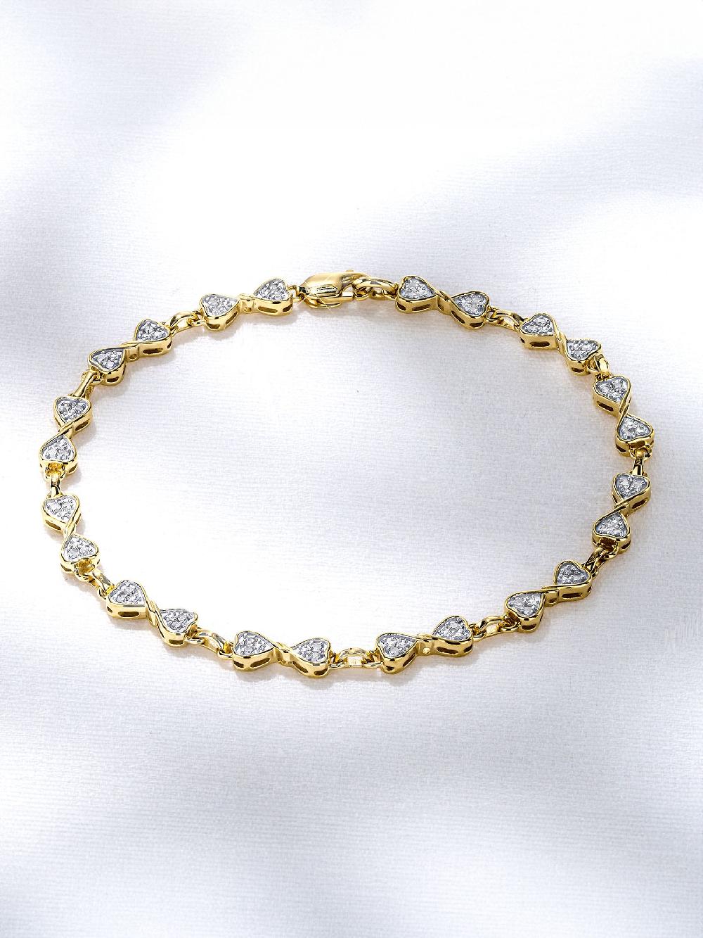 seraphine The Diamond Store White 0.25ct Diamond Heart Bracelet Set