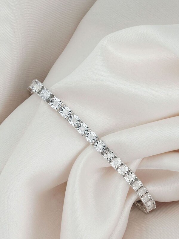 Seraphine The Diamond Store White 1.00ct Set Tennis Bracelet