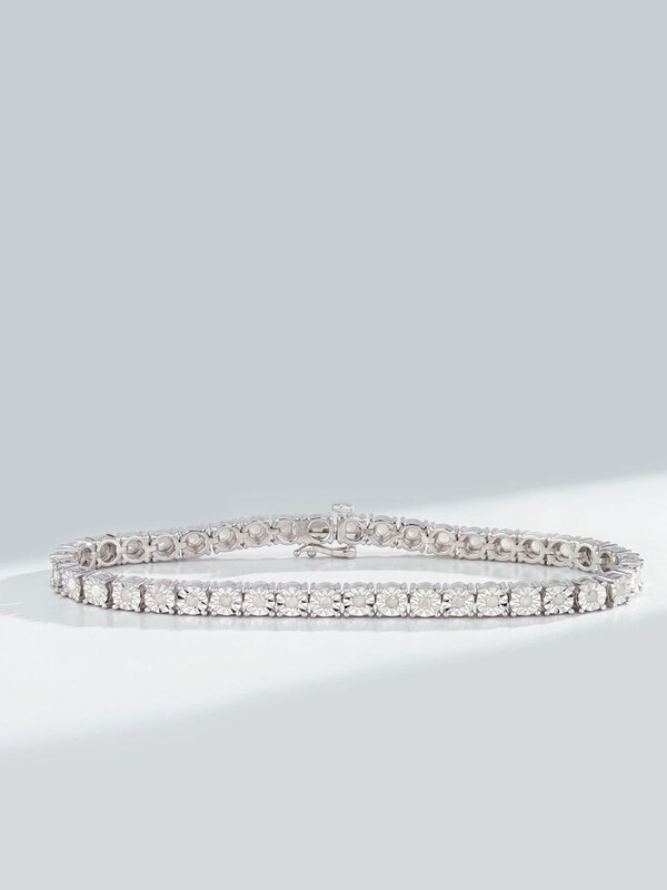seraphine The Diamond Store White 1.00ct Set Tennis Bracelet