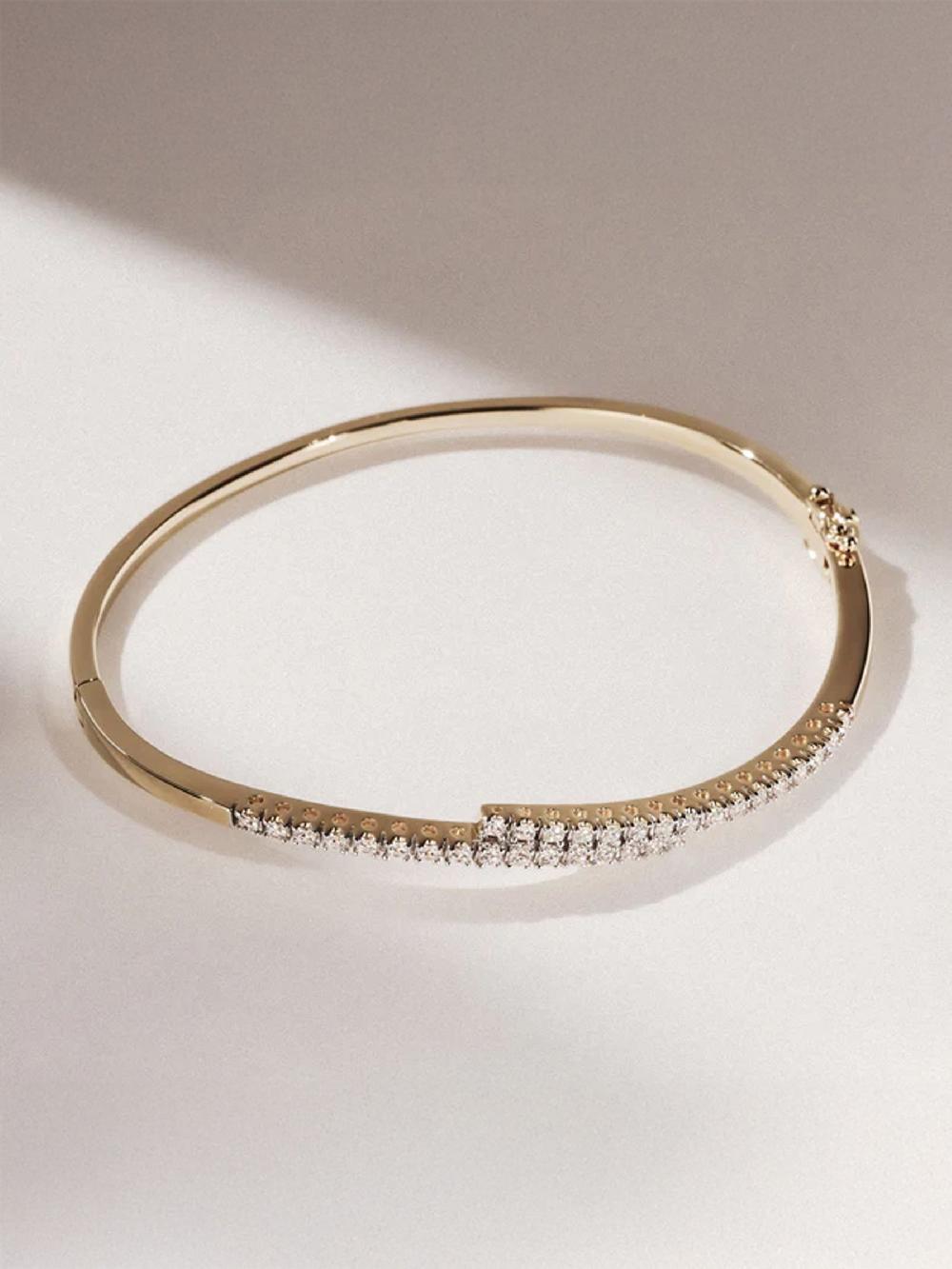 seraphine The Diamond Store White Bangle 0.50ct Lab Diamond Bracelet in 18K Gold Vermeil