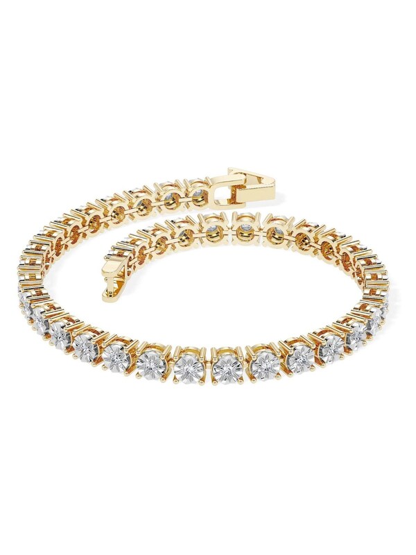 Seraphine The Diamond Store White Diamond 1.00ct Tennis Bracelet In 18k Gold Vermeil