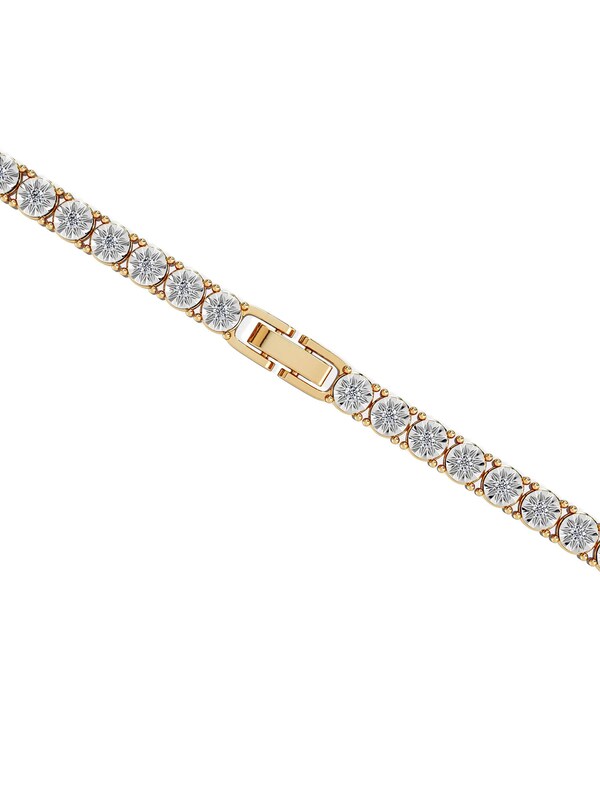 Seraphine The Diamond Store White Diamond 1.00ct Tennis Bracelet In 18k Gold Vermeil