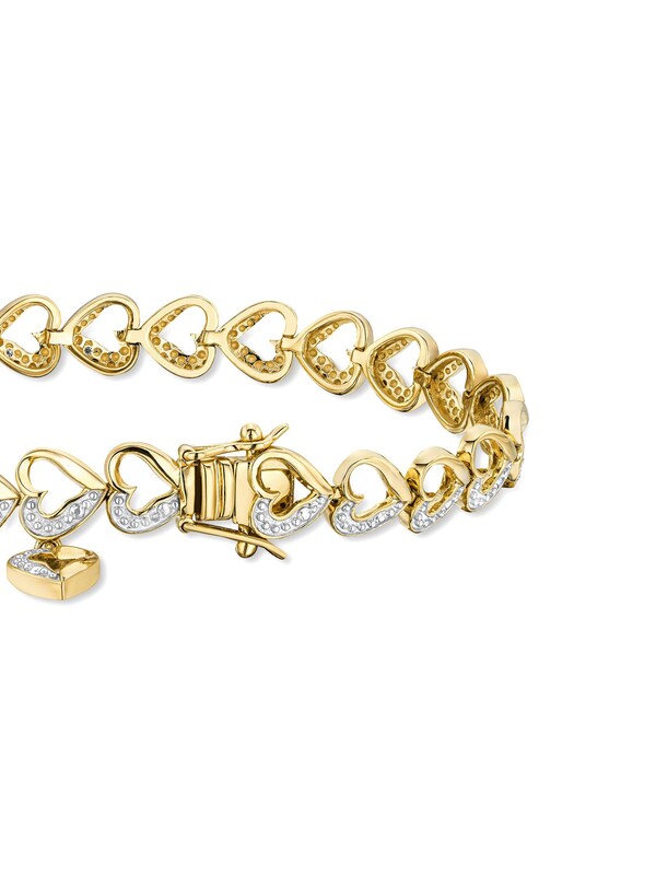 Seraphine The Diamond Store White Diamond 18k Vermeil Heart Bracelet