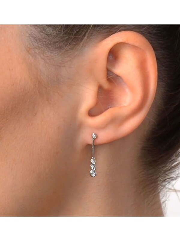 Seraphine The Diamond Store White Gold 0.12ct Diamond Small Drop Earrings