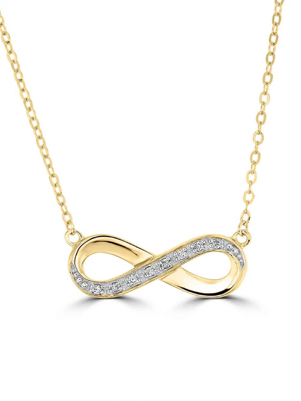 seraphine The Diamond Store White Infinity 0.08ct Necklace Lab Diamonds in 18K Gold Vermeil