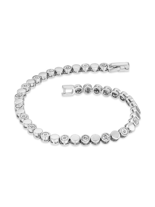 Seraphine The Diamond Store White Lab Diamond Tennis Bracelet Round Cut 0.10ct H/SI Silver