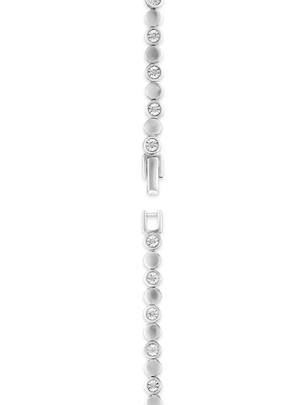 Seraphine The Diamond Store White Lab Diamond Tennis Bracelet Round Cut 0.10ct H/SI Silver