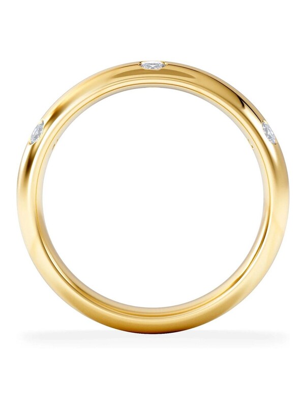 Seraphine The Diamond Store White Seamless 0.26ct Round Cut Lab Diamond Ring In 18k Gold Vermeil