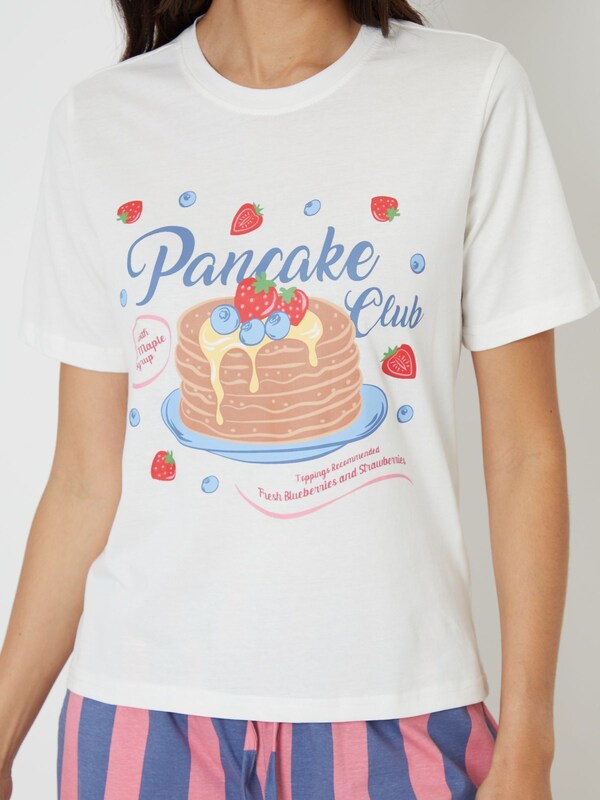 Seraphine Threadbare Blue Graphic Print Short Sleeve Pyjamas Set