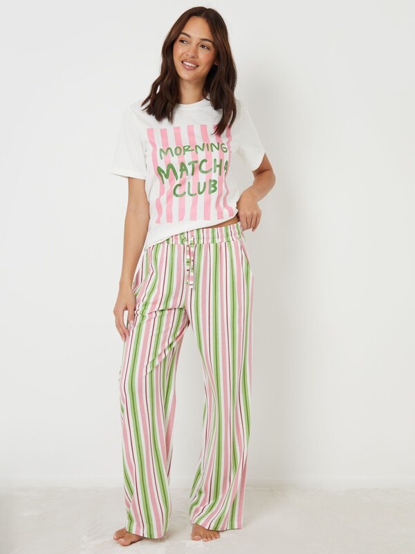 Seraphine Threadbare Pink Graphic Print Short Sleeve Pyjamas Set