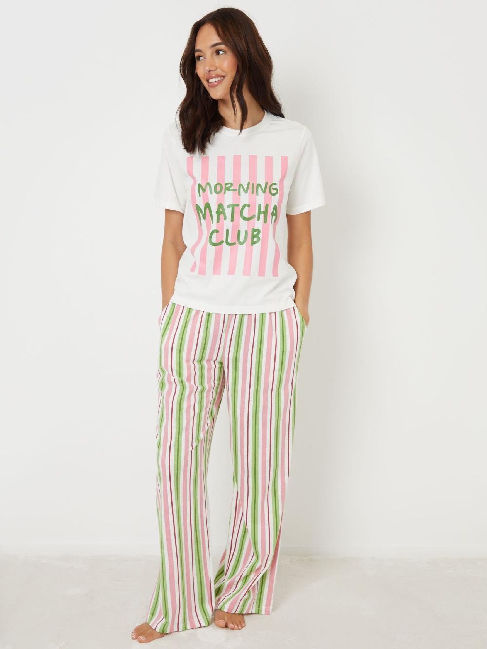 seraphine Threadbare Pink Graphic Print Short Sleeve Pyjamas Set