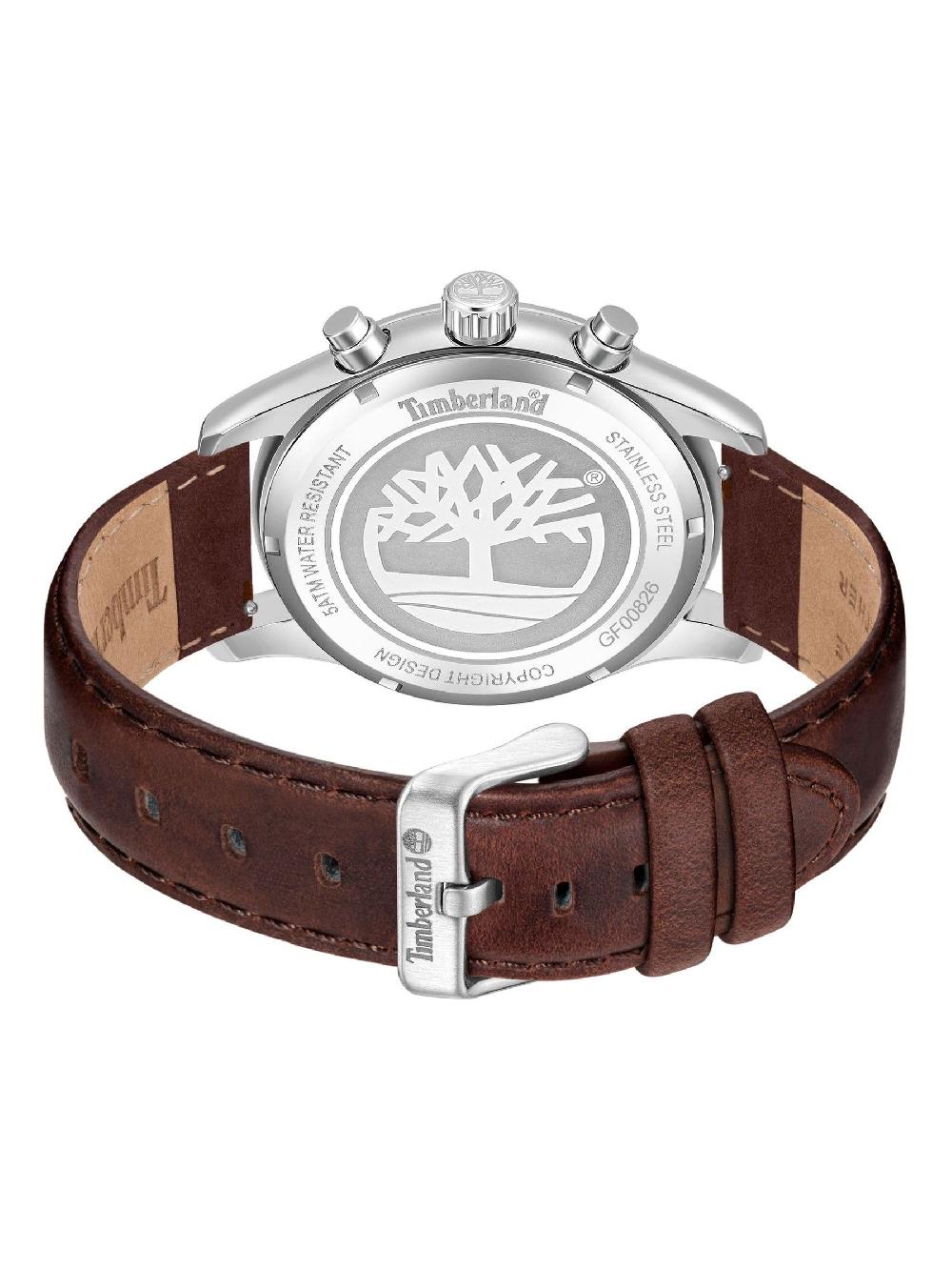seraphine Timberland Brown Ashmont Dark Leather Strap Watch 5ATM