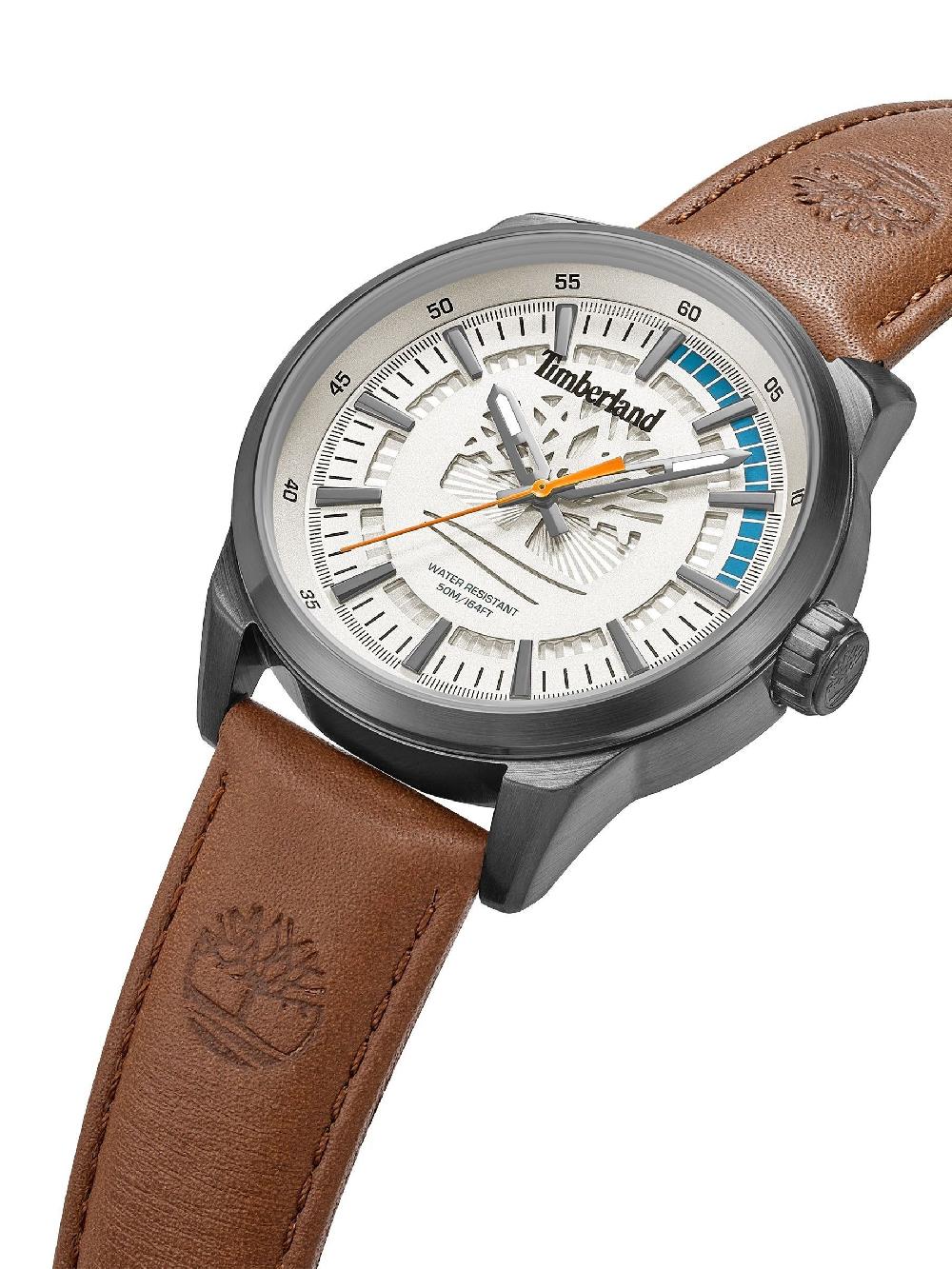 seraphine Timberland Brown Lanigan Dark Leather Strap Watch 5ATM