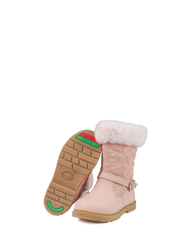 Seraphine Toezone Lumi Faux Fur Zip Heart Buckle Boots